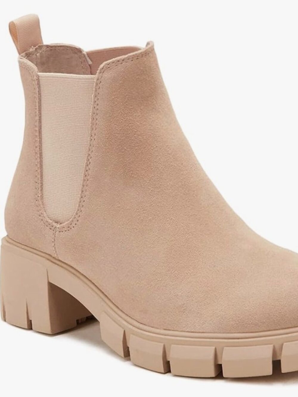 Women's Lug Sole Ankle Boots Casual Chunky Platform Boots Combat Chelsea Boots